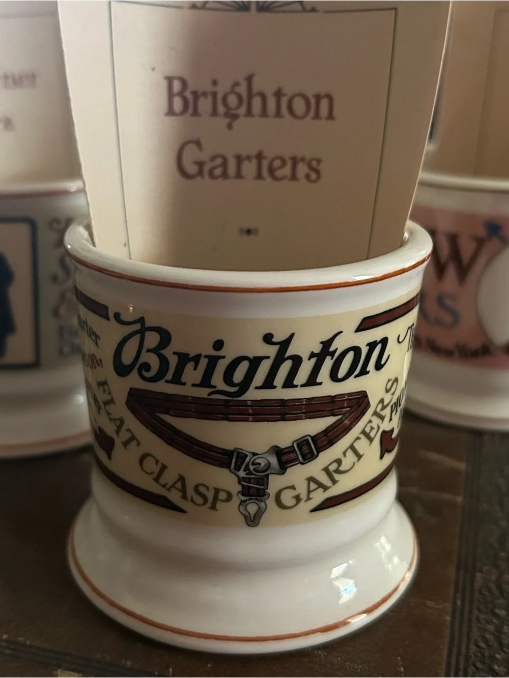 4pc set Miniature shaving mugs collection from 1982 Franklin Porcelain